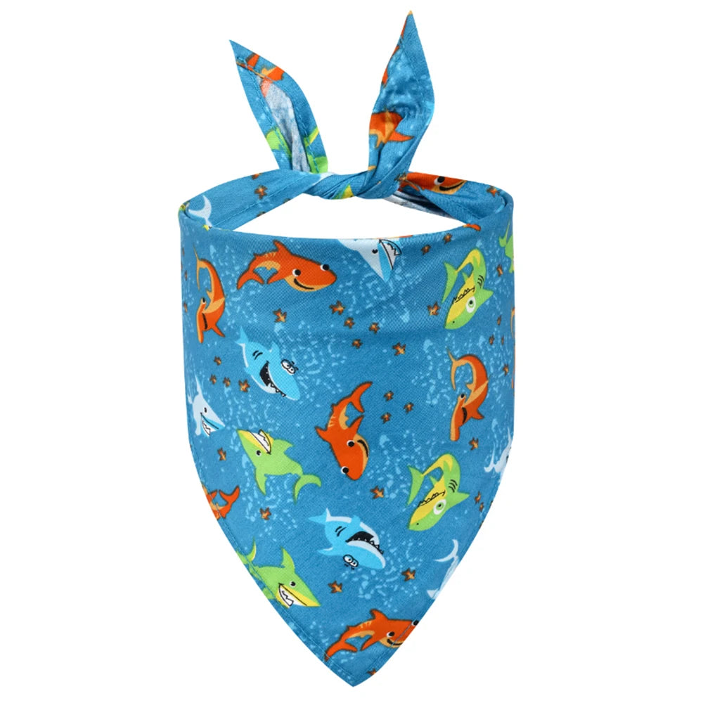 Soft Washable Fruit Floral Dog Bandana For Pets