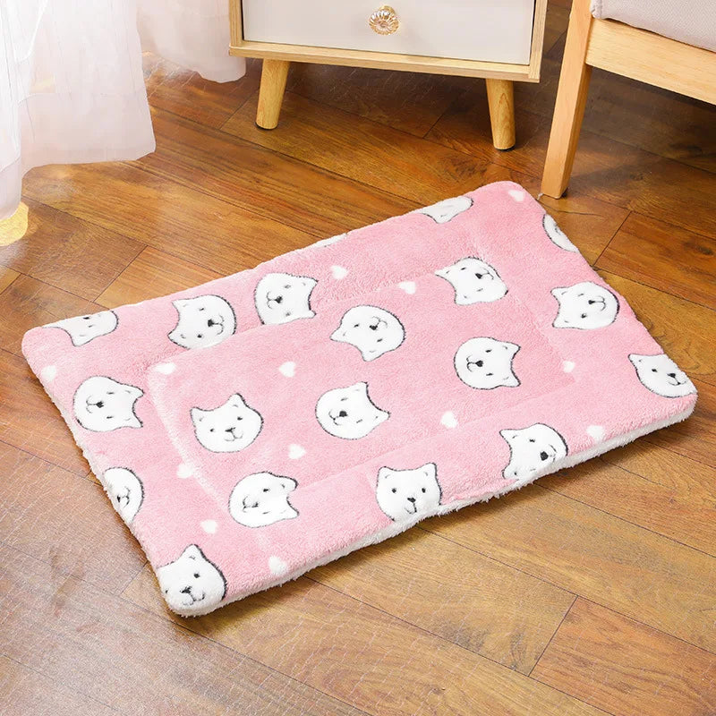 Thick Warm Flannel Cat And Dog Sleeping Cushion
