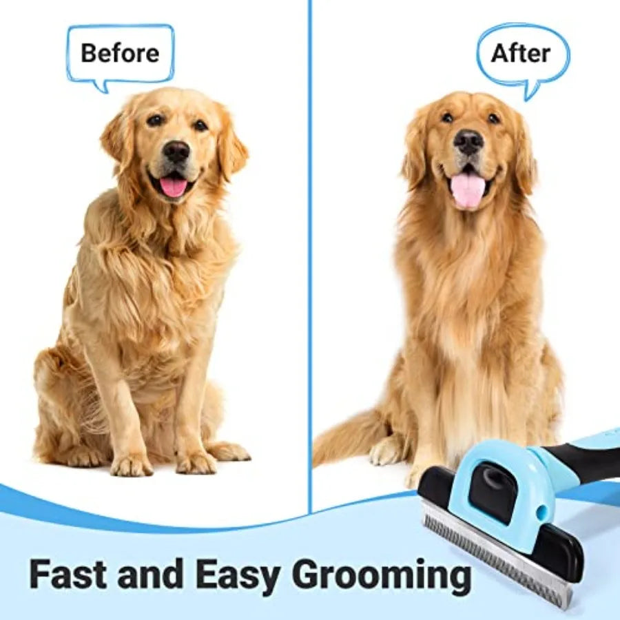 Stainless Steel Pet Grooming Deshedding Brush For Dogs And Cats