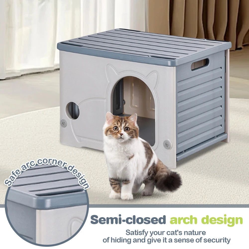 AlloetCN Outdoor Cat House Waterproof Cozy Shelter For Small Pets