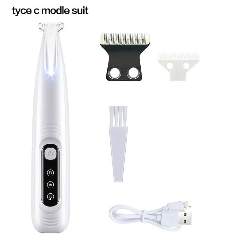 LED Waterproof Dog Paw Trimmer With Widened Blade