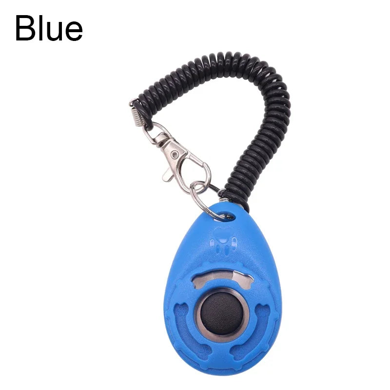 Adjustable Dog Training Clicker With Wrist Strap And Keychain