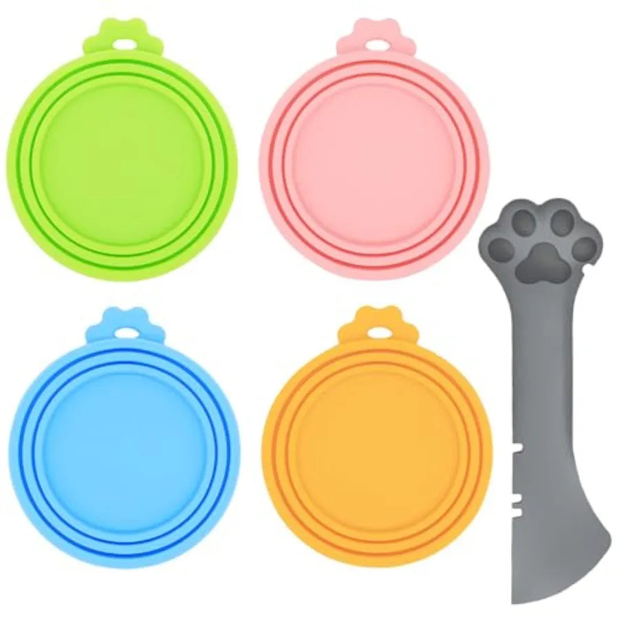 Silicone Pet Can Lids 6 Pack Fits Most Canned Foods