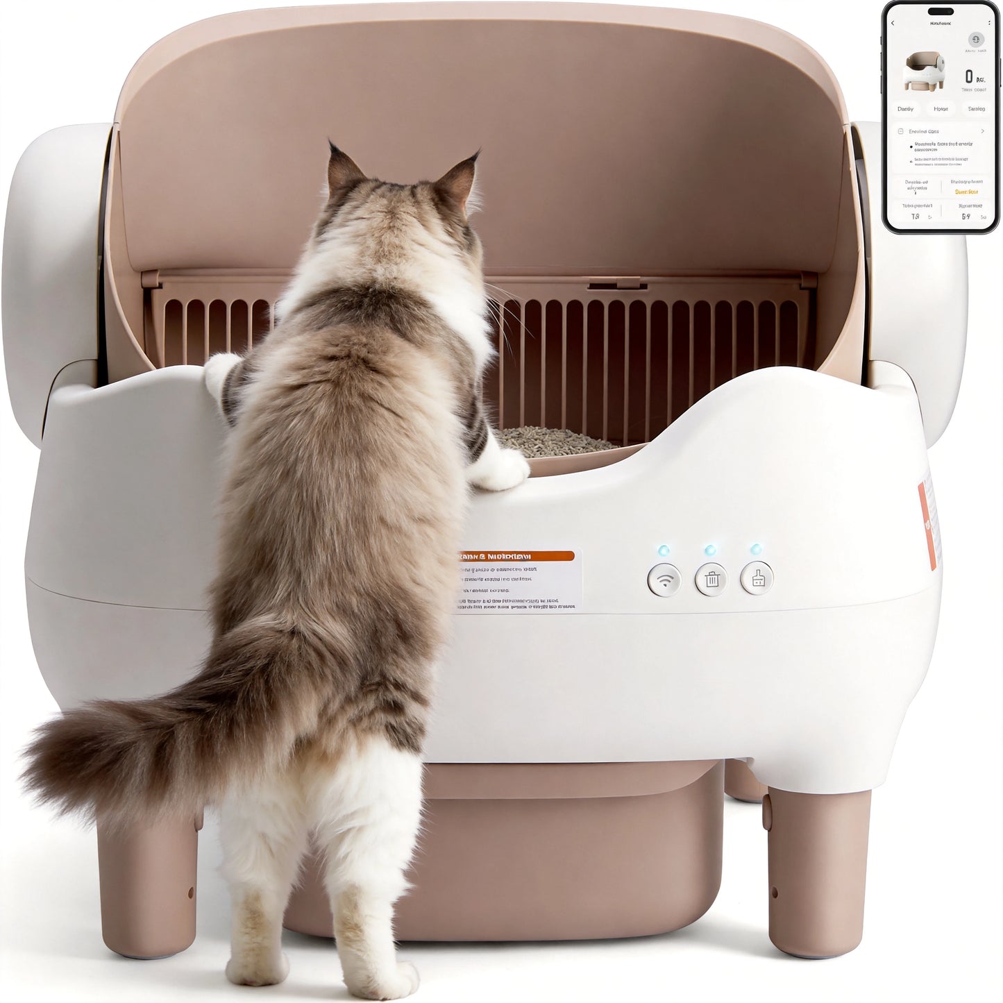 NestPawly Smart Self Cleaning Cat Litter Box With App Control