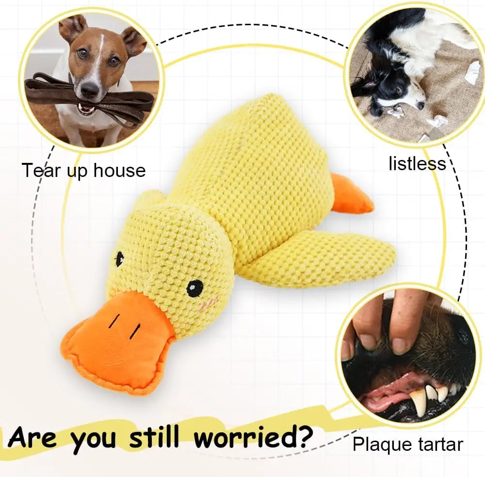 Xmsj Duck Dog Toy Plush Chewing Durable With Sound