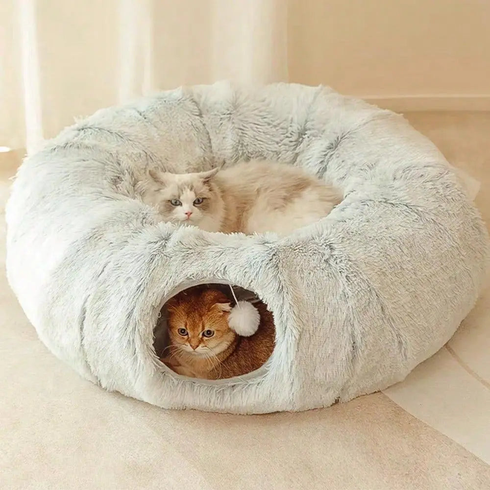 Dog Supplies Pet Furniture And Beds Dog Bed Cat Collapsible 2In1 Cat Access Nest, Plush Cat Cave With Cat Bed, Multifunctional C