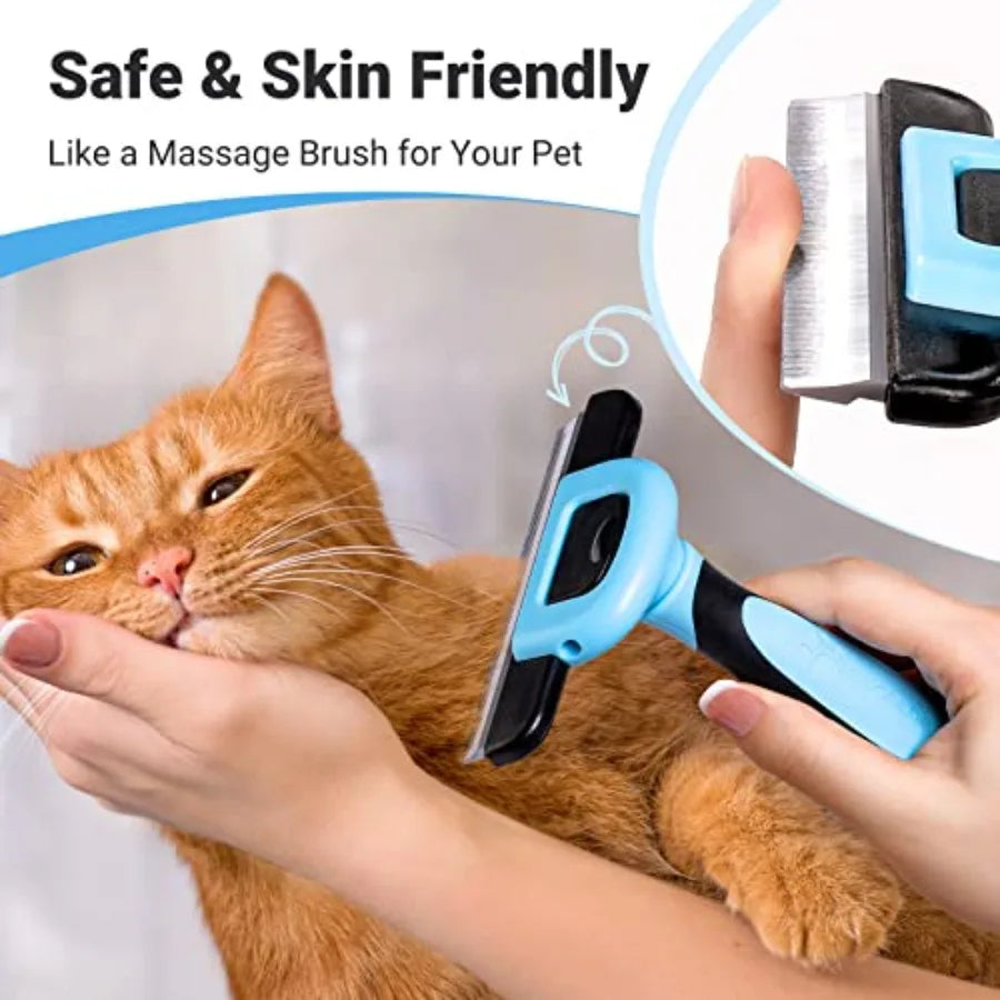 Stainless Steel Pet Grooming Deshedding Brush For Dogs And Cats