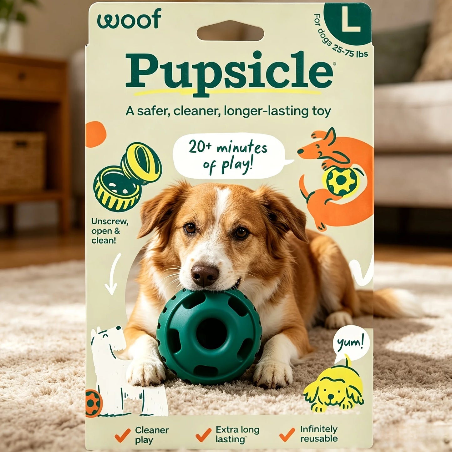 Interactive Silicone Dog Chew Toys With Weighted Base Snack Box