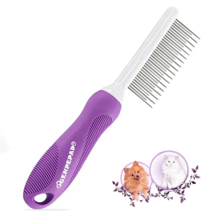 Stainless Steel Grooming Comb For Dogs Cats Detangling Matted Hair