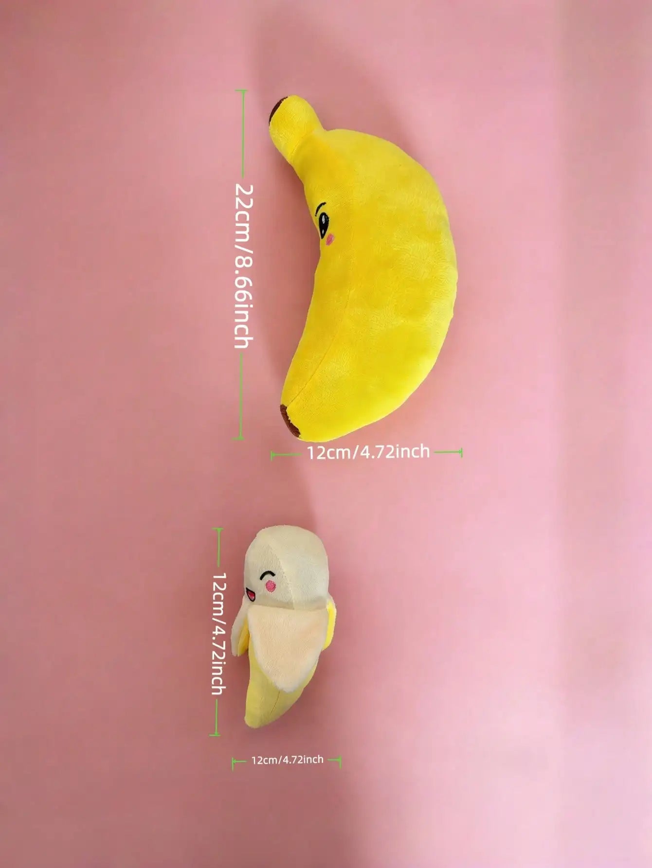 1Pc Squeaky Banana Dog Chew Toy, Soft Polyester Anxiety Relief Interactive Toy for Small Medium Large Dogs, Battery-Free Design