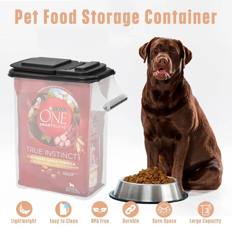 Pet Food Storage Containers Capacity Dog Food Storage Container, Cat Food Container, Bird Seed Storage Container, with Durable E