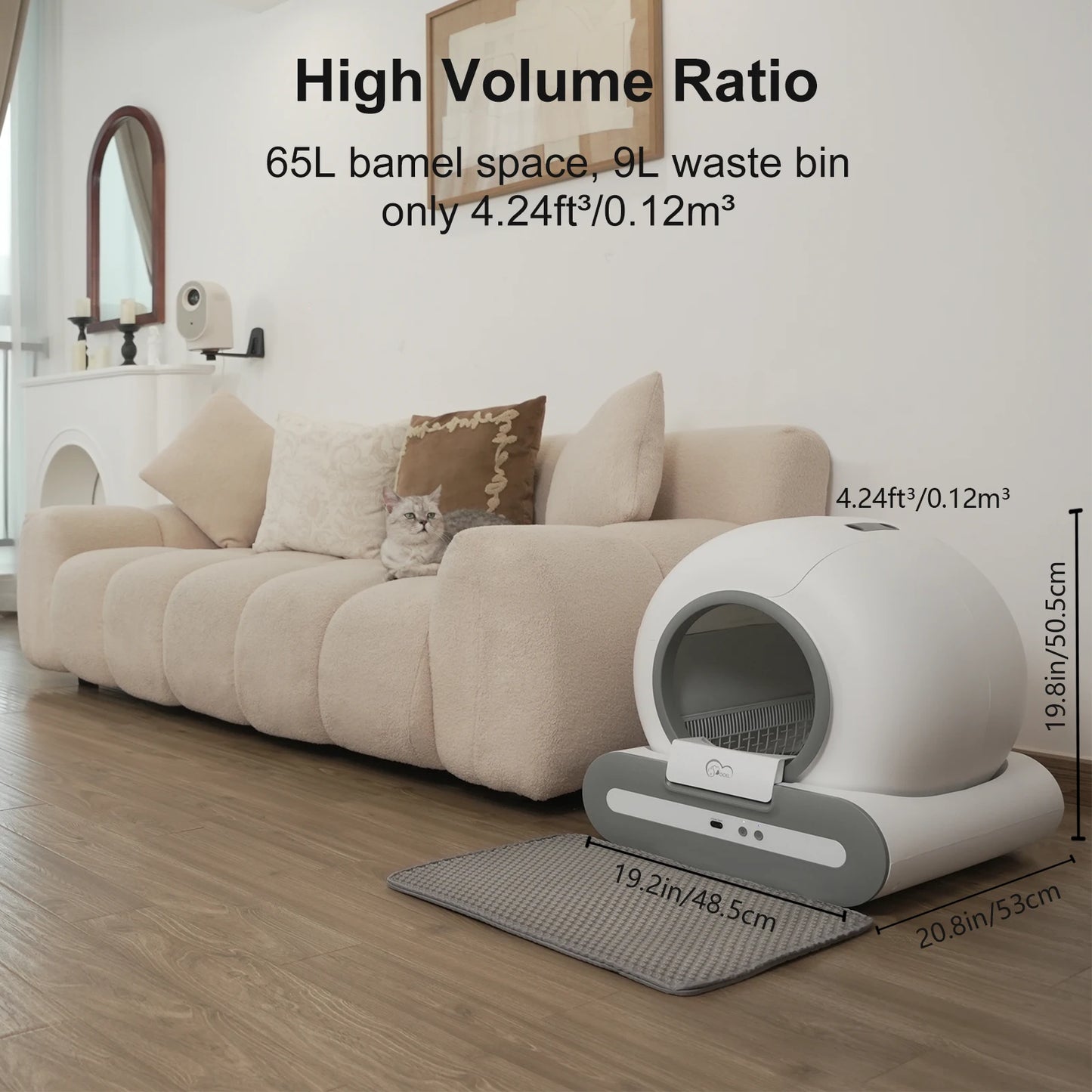 DOEL Self Cleaning Cat Litter Box With App Control