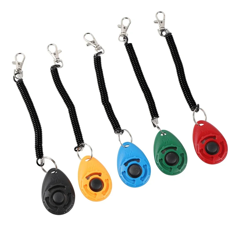 2 In 1 Dog Training Clicker With Adjustable Wrist Strap