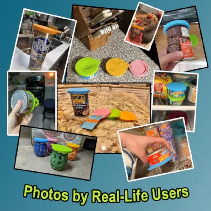 Silicone Pet Can Lids 6 Pack Fits Most Canned Foods