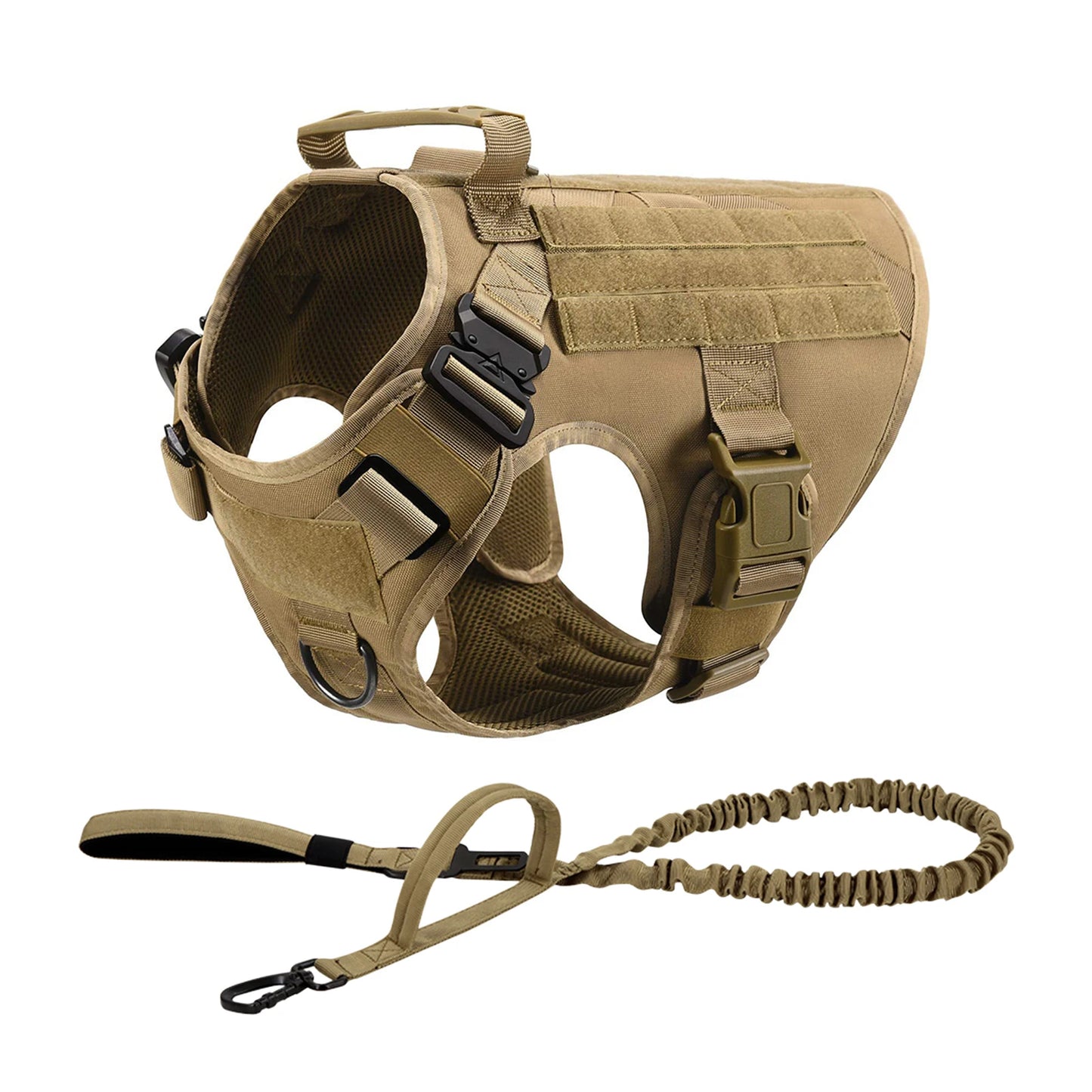 Military Dog Harness Collar Leash Molle Pouches For Medium Large Dogs Pet German Shepherd Training Walking Vest Dog Harnesses