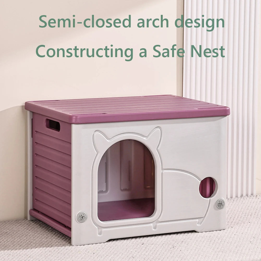 AlloetCN Outdoor Cat House Waterproof Cozy Shelter For Small Pets