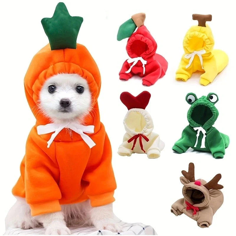 Wangmeow Cute Fruit Dog Hoodie Warm Fleece Puppy Jacket