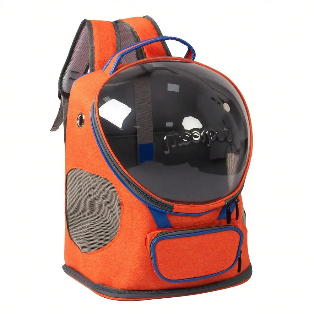 Backpack Carrier, Foldable, Breathable Transparent, Suitable For Cats And Dogs, Portable Travel Bag With Zipper, Essential Pet