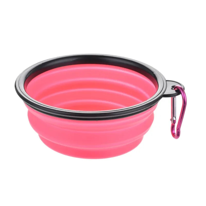 Portable Collapsible Pet Food Bowl TPR Silicone For Travel