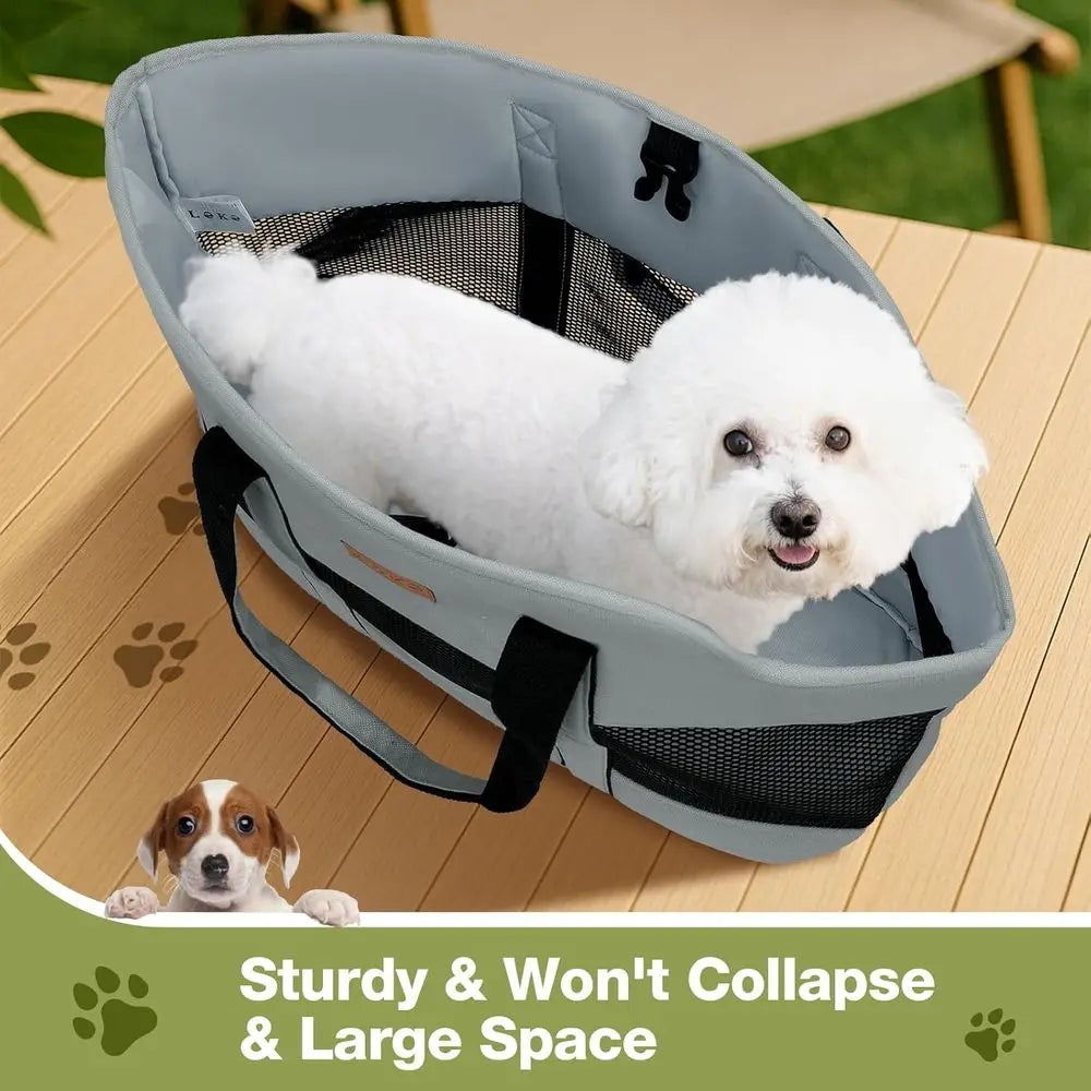 Dog Purse Carrier for Small Dogs, Cats - Dog Carrier Purse with Secure Harness Clip, Dog Tote Bag Carrier, Large Space, Breathab