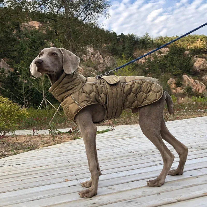 Winter Warm Dog Coat Reflective Snowsuit For Outdoor Use