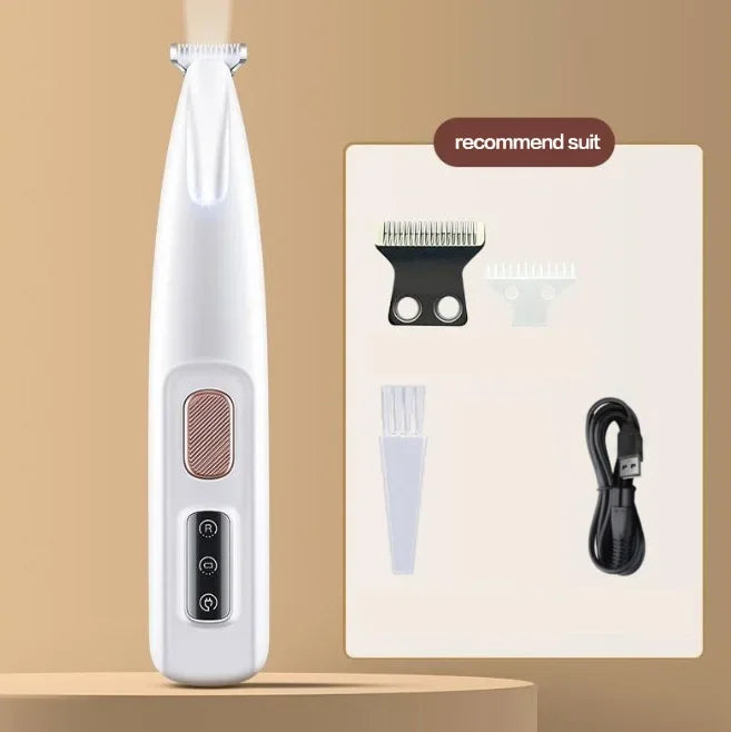 LED Waterproof Dog Paw Trimmer With Widened Blade