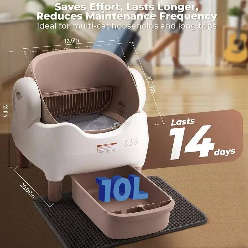 NestPawly Smart Self Cleaning Cat Litter Box With App Control