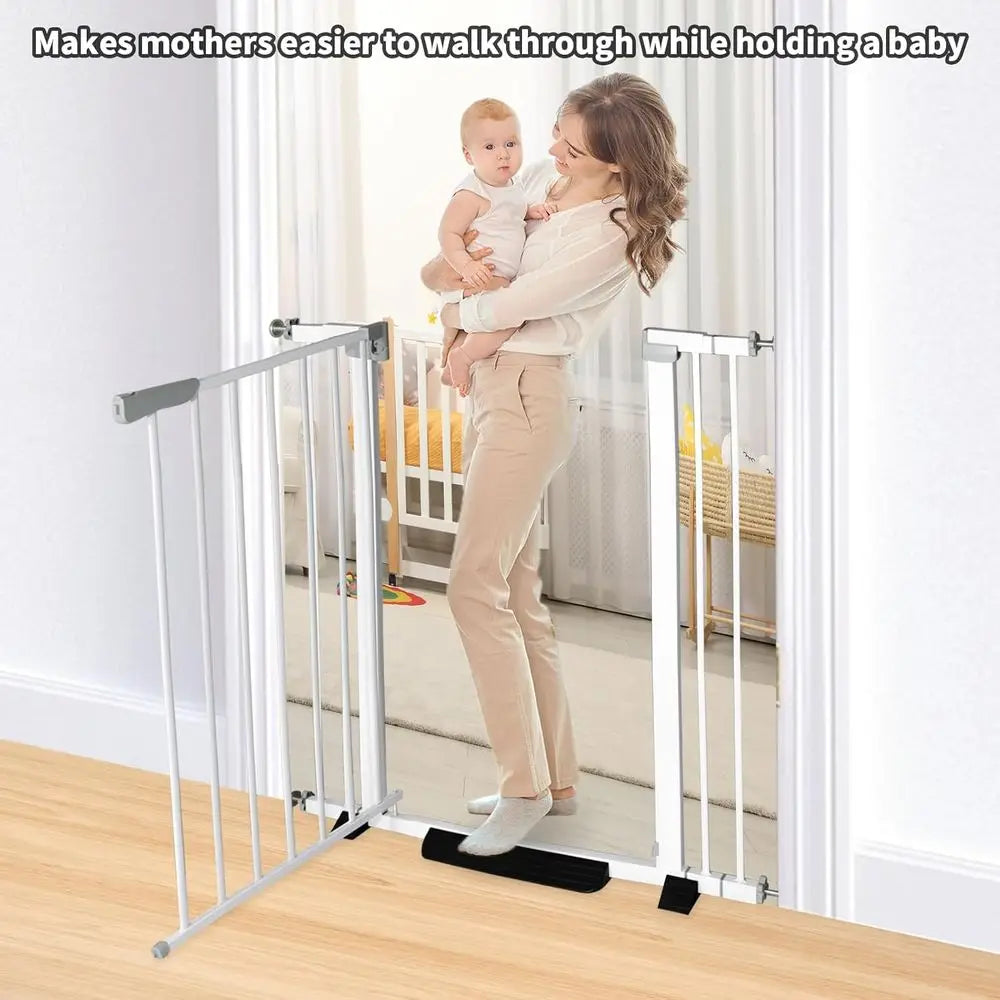 NONEDog Door Auto Close Baby Gate Dog Walk Through