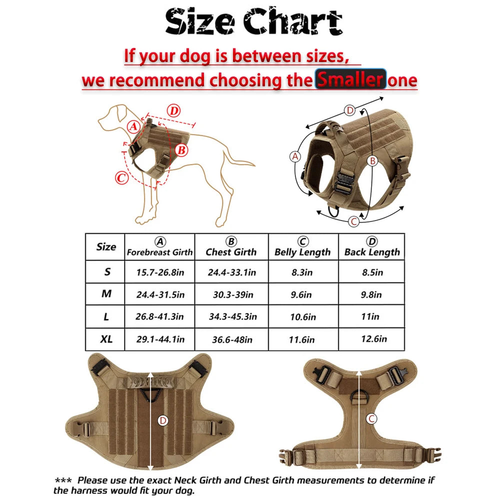 Nylon Large Dog Harness And Leash Set For Training And Walking