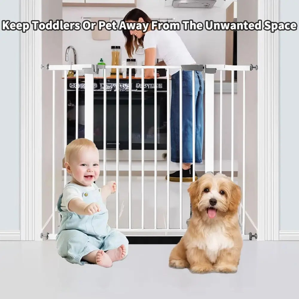 NONEDog Door Auto Close Baby Gate Dog Walk Through