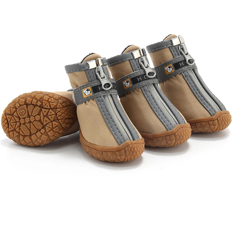 Hobaggo Non-slip Breathable Dog Shoes With Plush Warm Protection