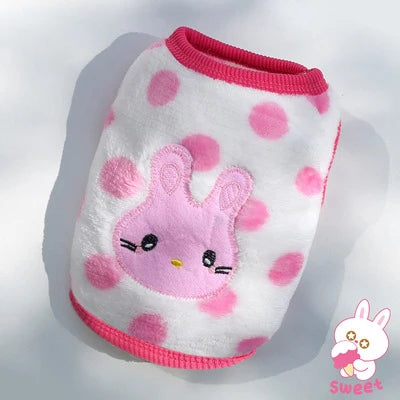 Kajipet Soft Flannel Winter Puffer Vest For Small Dogs And Cats