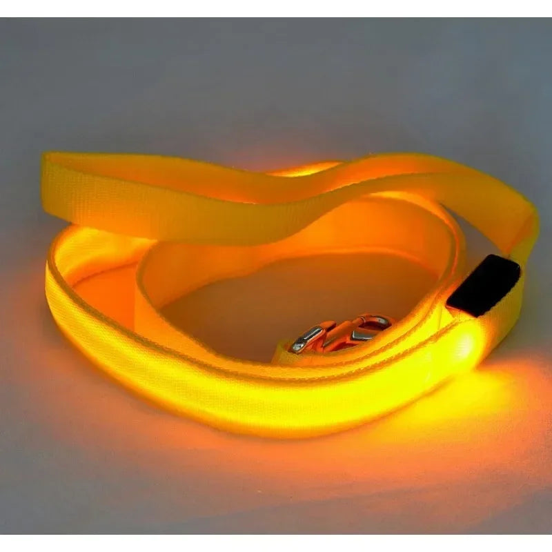NONECN LED Light Up Dog Leash Luminous Rope Lead Safety