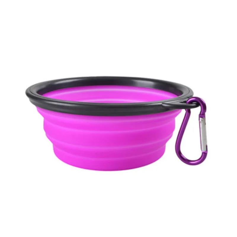 Portable Collapsible Pet Food Bowl TPR Silicone For Travel