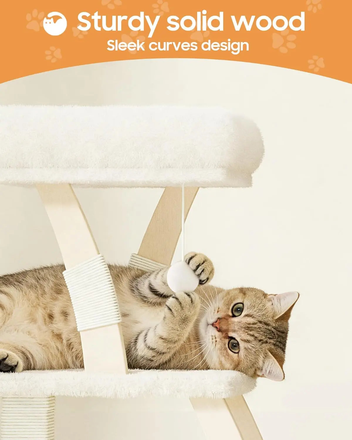 Cat Tree for Indoor Cats,40 Inches Cat Tower with Cozy Condo, Scratching Posts, Multi-Level Activity
