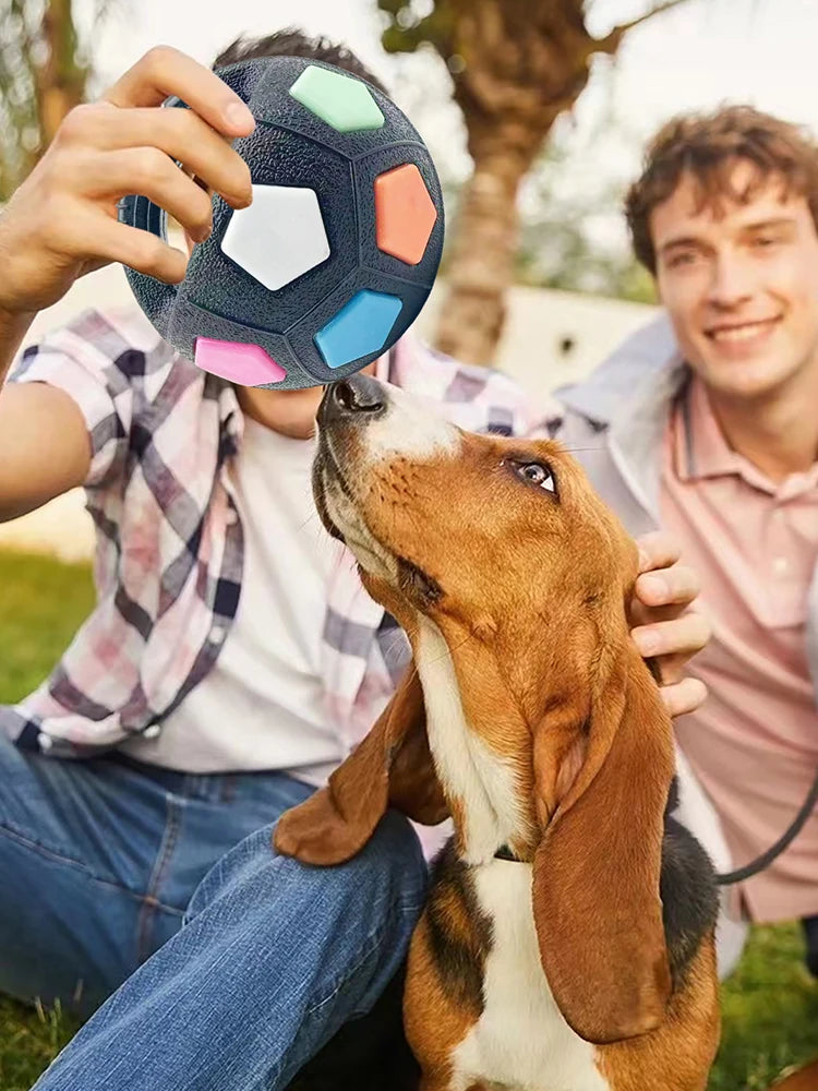 Dog Calming Ball Squeaky Football Toy Interactive Breeds