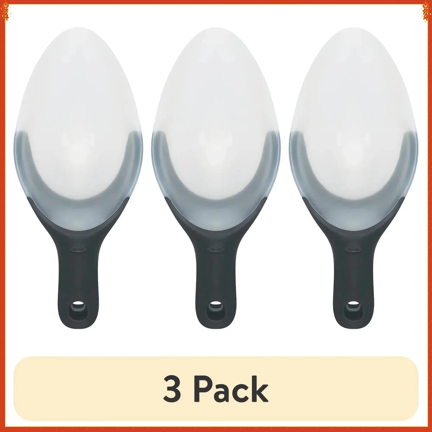 (3 Pack) Flexible Scoop One-Cup Capacity, For Scooping Ice Flour Grains Pet Food, White Kitchen & Pet Supplies