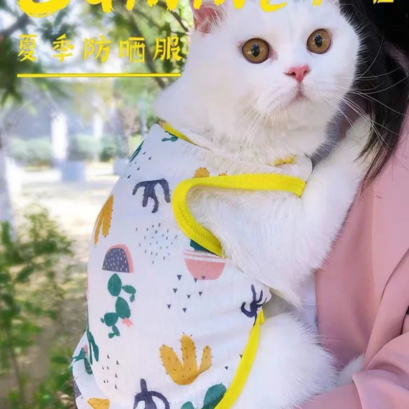 Sunscreen Cat Vest Summer Pet Clothing Breathable Ultra Thin
