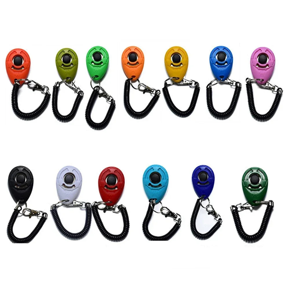 2 In 1 Dog Training Clicker With Adjustable Wrist Strap