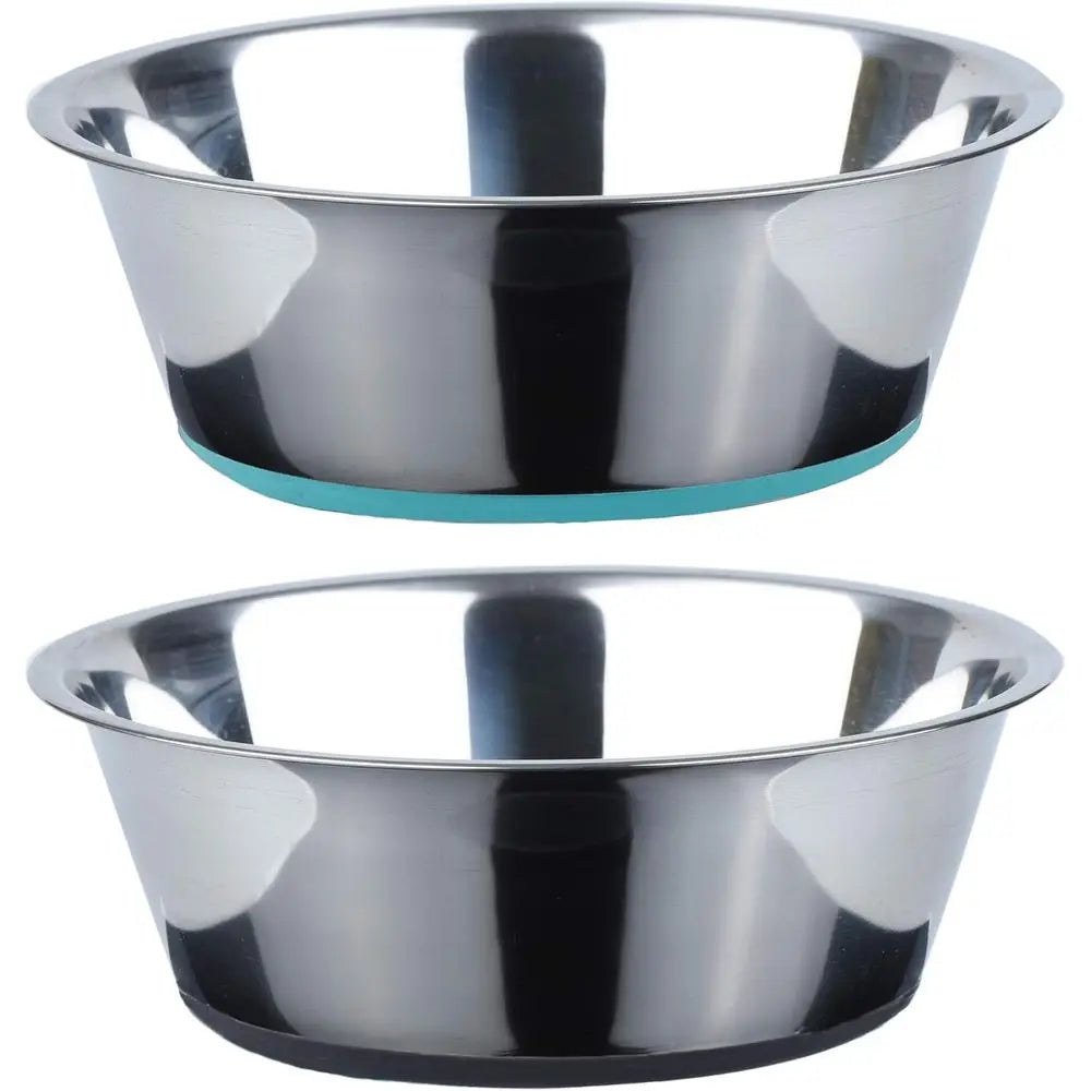 Stainless Steel Non Slip Dog Bowls Silicone Base Stable Holder