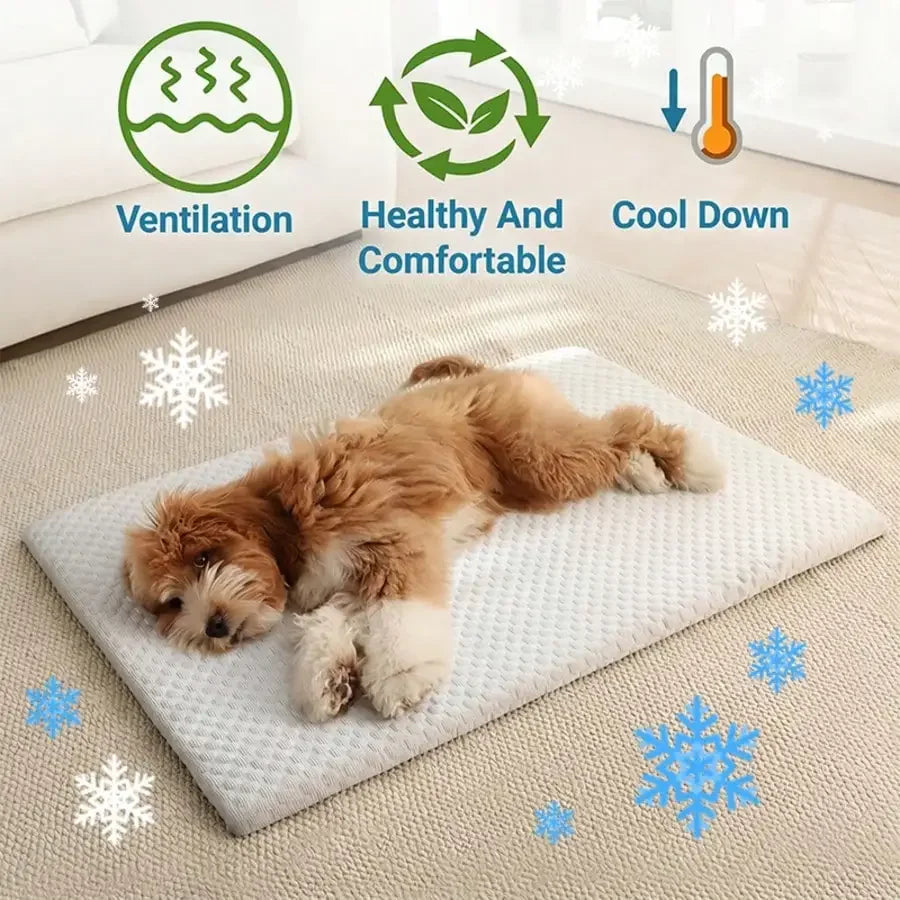 Cooling Cotton Cat Bed With Thick Padding Breathable Non Slip Washable