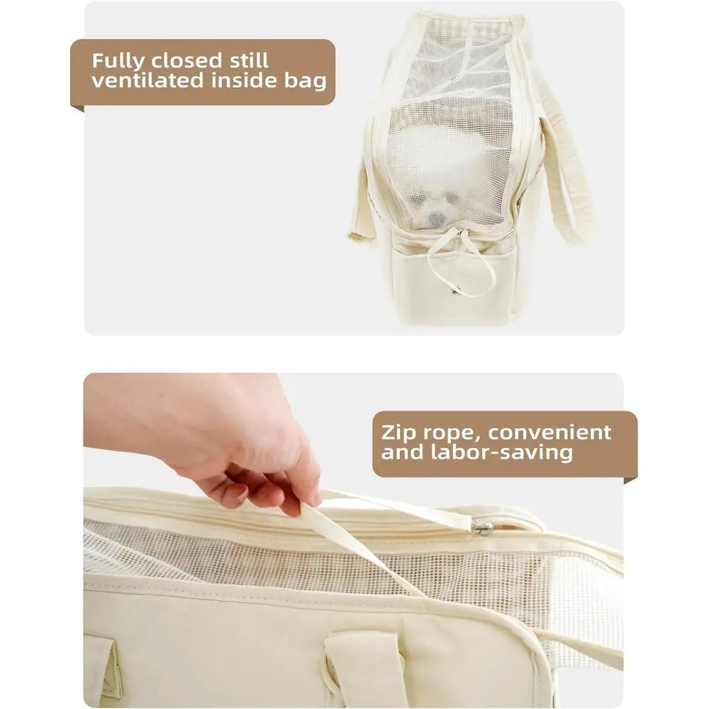 Dog Purse Carrier for Small Dogs Rabbit cat with Large Pockets, Cotton Bag, Dog Carrier Soft Sided, Collapsible Travel Puppy Car