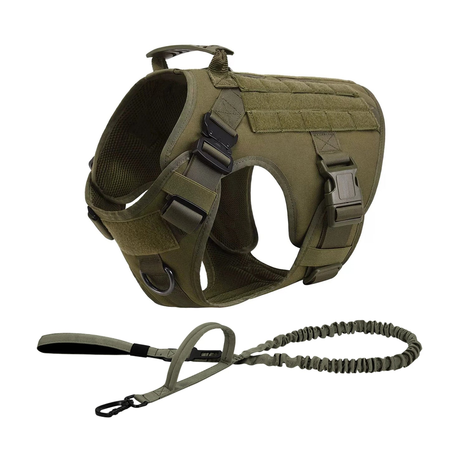 Military Dog Harness Collar Leash Molle Pouches For Medium Large Dogs Pet German Shepherd Training Walking Vest Dog Harnesses
