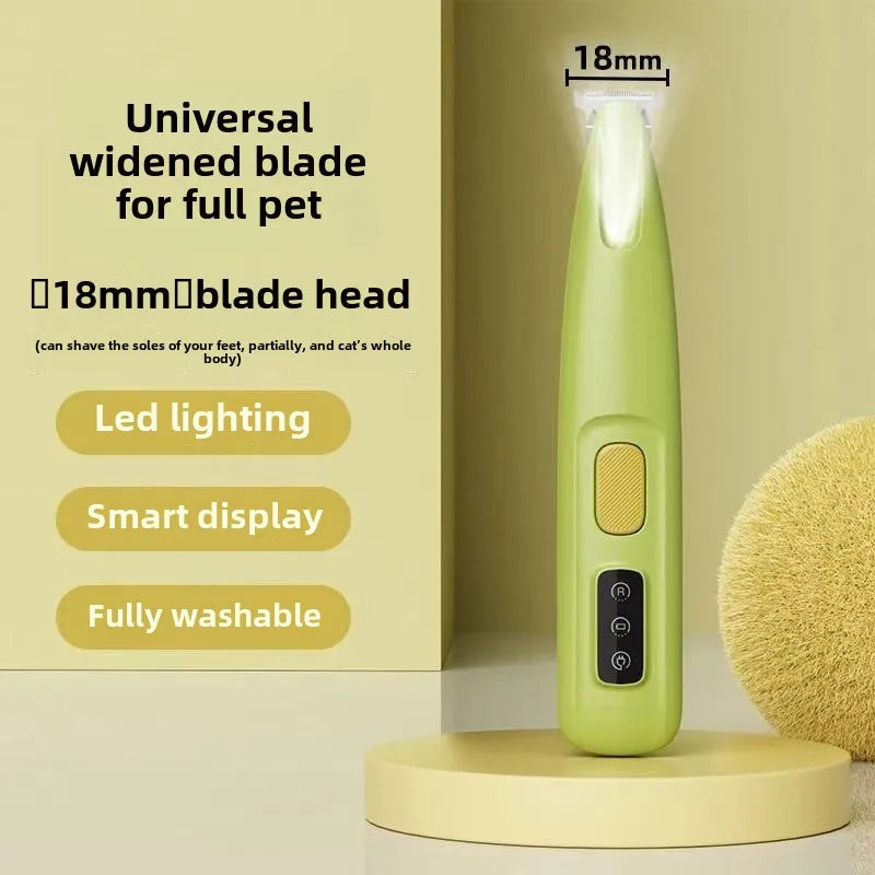 LED Waterproof Dog Paw Trimmer With Widened Blade