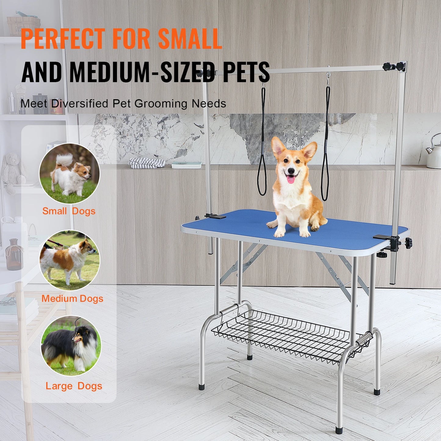 SucceBuy Pet Grooming Table Foldable Arm Loop Clamp Metal Dogs