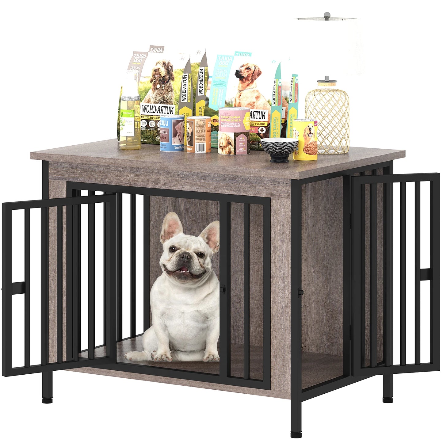 Heavy Duty Dog Crate Furniture Kennel Table For TV Stand