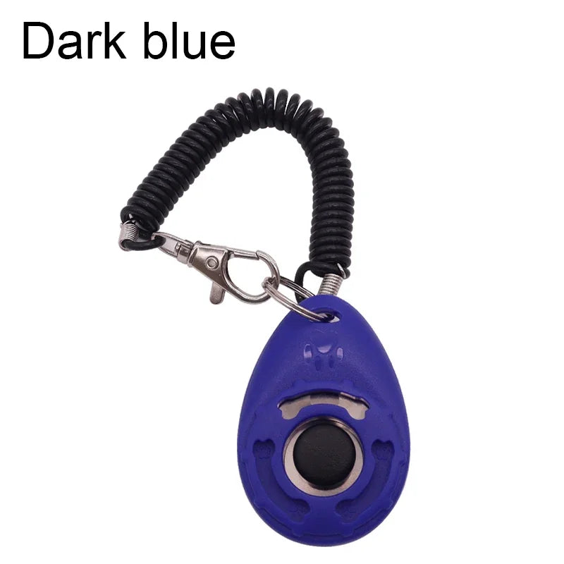 Adjustable Dog Training Clicker With Wrist Strap And Keychain