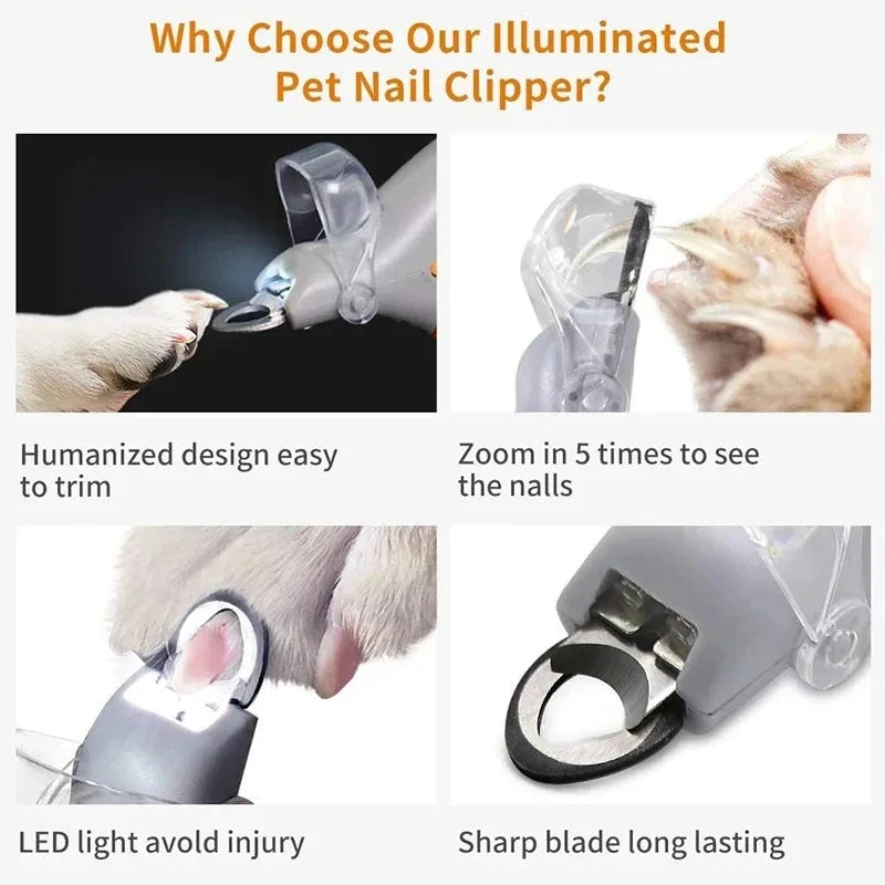 LISM LED Light Pet Nail Trimmer For Dogs And Cats Grooming
