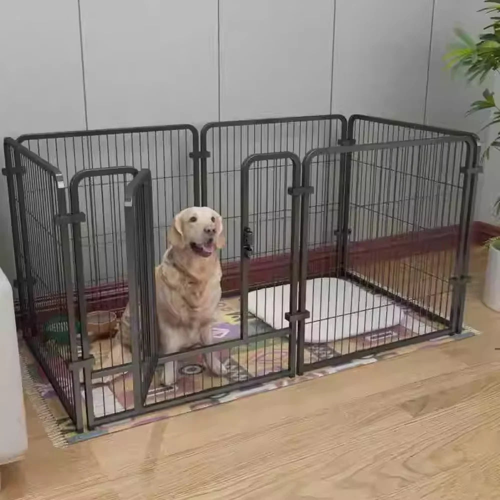 Stainless Steel Dog Fence Playpen Foldable Exercise Kennel