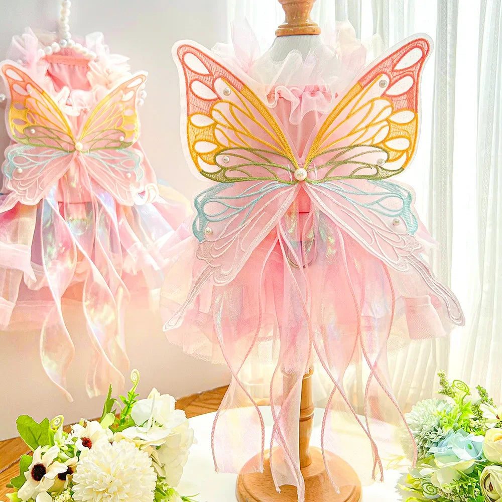 Lace Princess Silk Pet Dress For Dogs